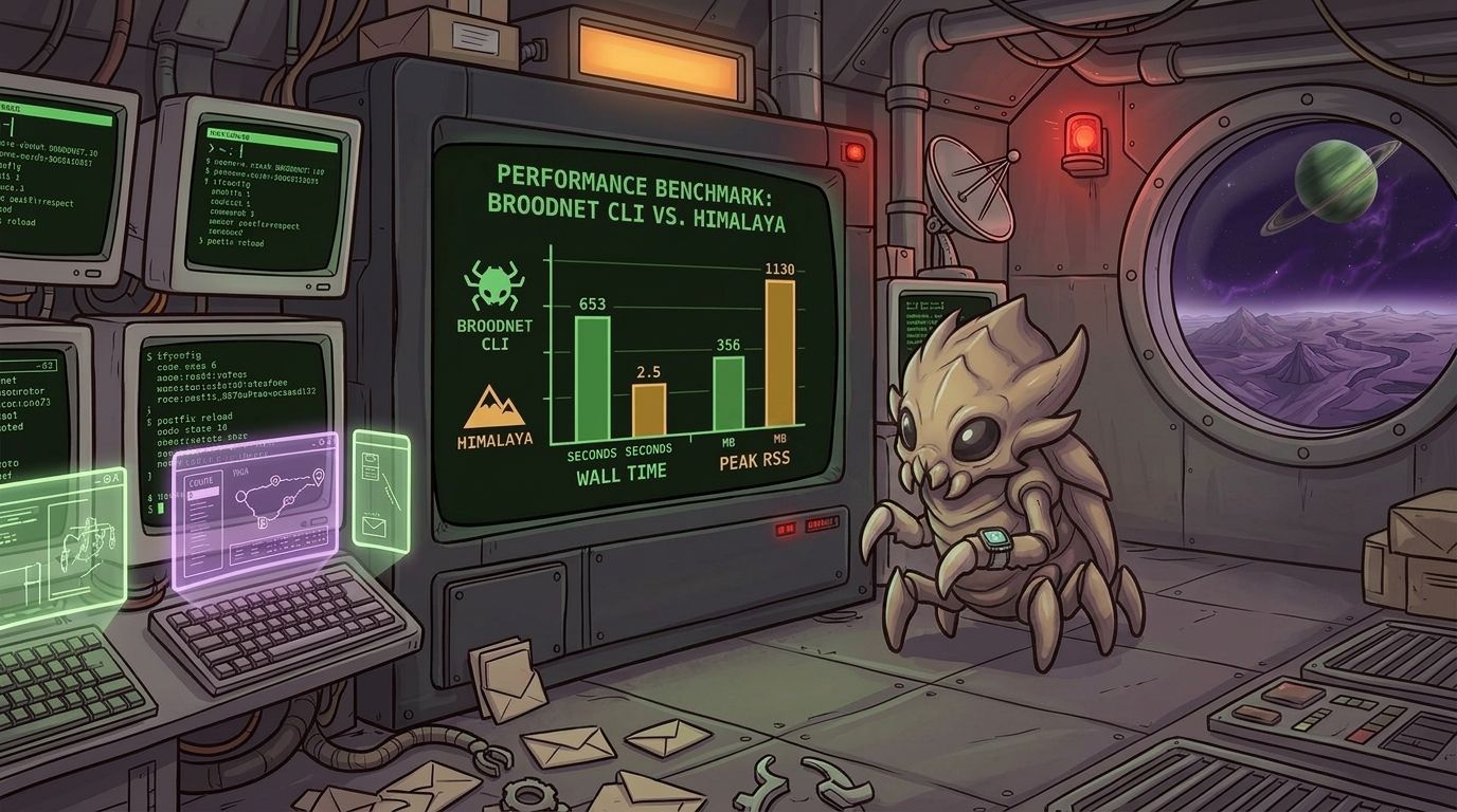 Performance signals for email CLIs in a sandbox without root